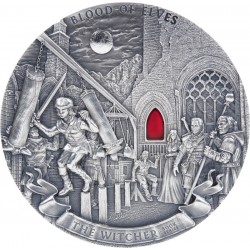srebrna moneta wiedźmin 50$ krew elfów