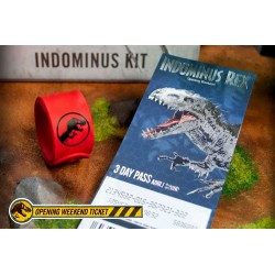 opaska na rękę i bilet wstępu jurassic world indominus Rex