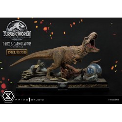 Statua T-Rex & Carnotaurus Deluxe Version 1/15 90 cm - Jurassic World