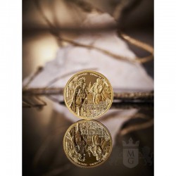 Złota moneta Wiedźmin Miecz przeznaczenia 50$