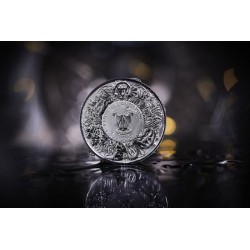 Srebrna moneta kolekcjonerska rusałka z tyłu