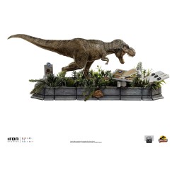 Statua T-Rex atakuje Donald Gennaro 1/20 30 cm Demi Art Scale - Jurassic Park