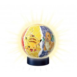 Puzzle 3D 72 el. świecąca kula - Pokemon