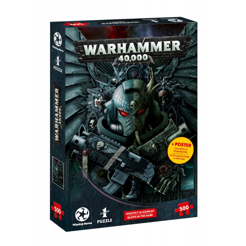 Puzzle 500 el. Świecące w ciemności Glow in the dark - Warhammer 40.000