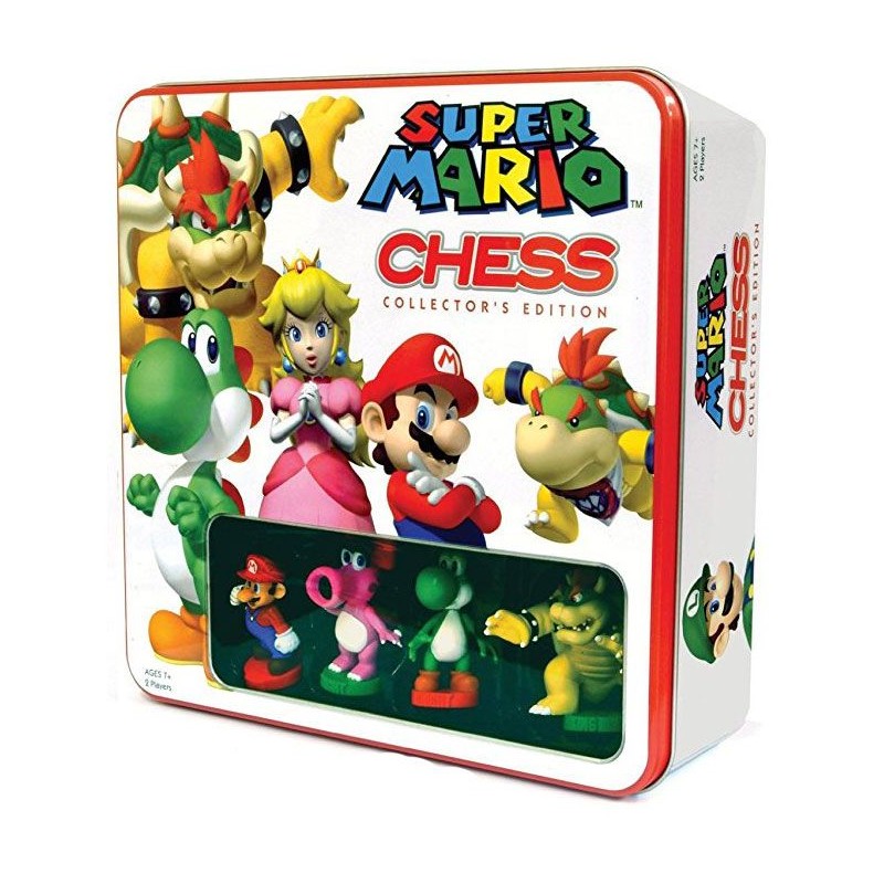 Szachy w metalowym pudełku box 3D - Super Mario